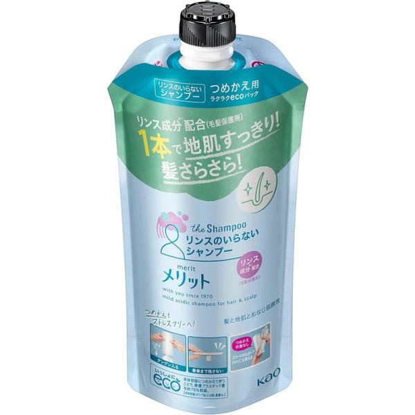 Kao（花王） メリット リンスのいらないシャンプー つめかえ用 340mL