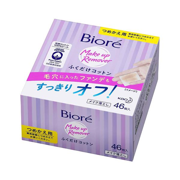 Biore 花王 ビオレ ふくだけコットン つめかえ用 46枚 : 東京生活館