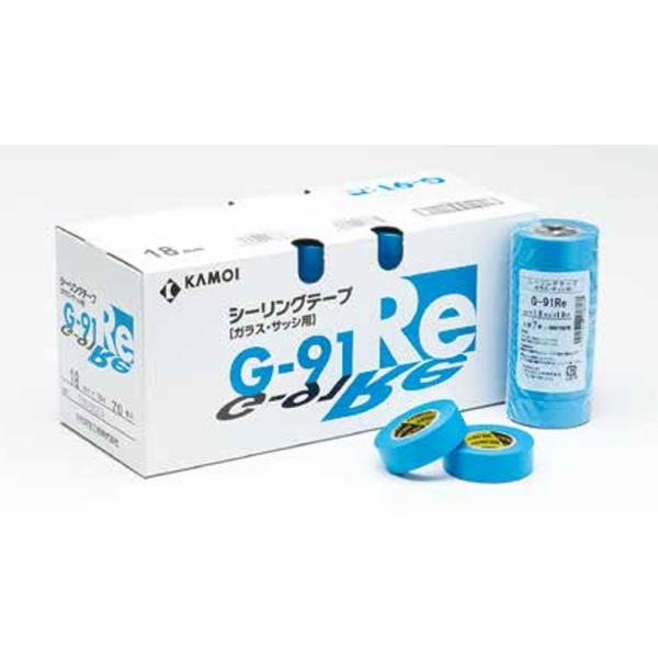 カモ井加工紙 No.G-91Re ガラス・サッシ・パネル用 21ｍｍ×18ｍ 60巻/箱