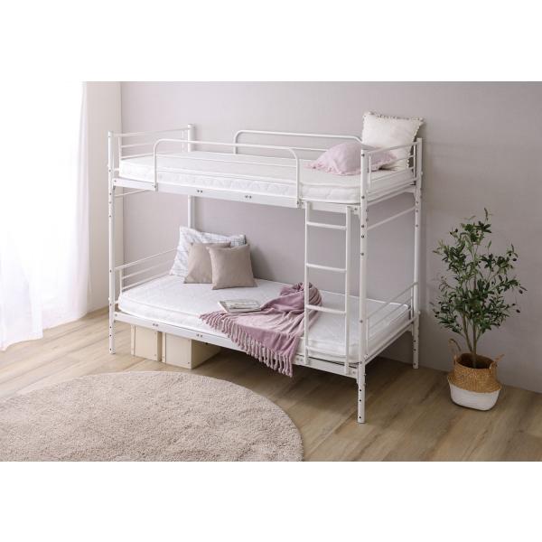 [Release date: February 1, 2024]並べて連結もできる　パイプ2段ベッド！上下を分割することができ、シングルベッドや、連結してキングベッドとしてもお使いいただけるので、お子様の成長やライフスタイルの変化に合わせて...