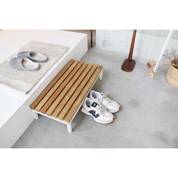 木目×スチールの北欧風おしゃれ踏み台60cm