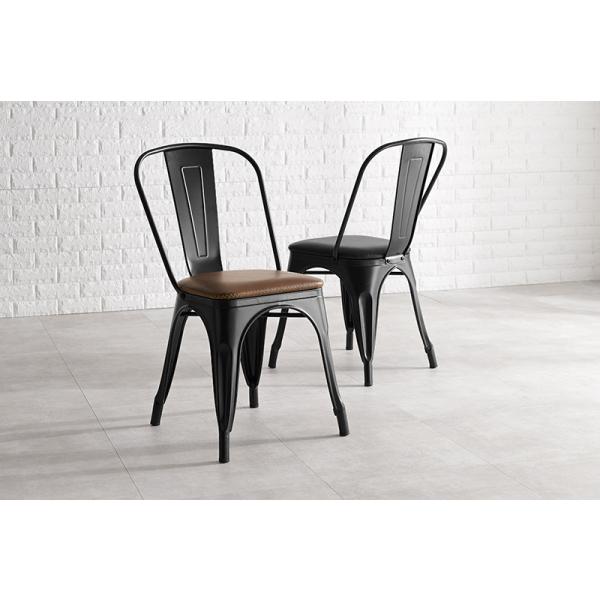 インダストリアル　スチール　スタッキングダイニングチェア　2脚セット 楽天市場】座面を選べる ヴィンテージ風 スチールチェア 2脚セット