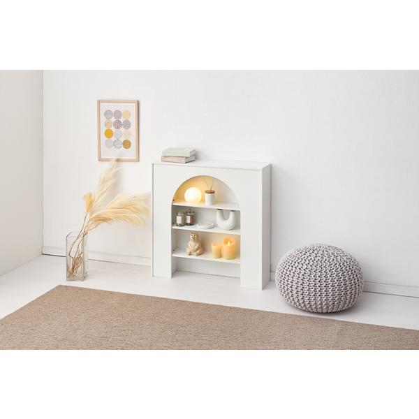 HAGiHARA マントルピース 棚 ラック かわいい 白 おしゃれ