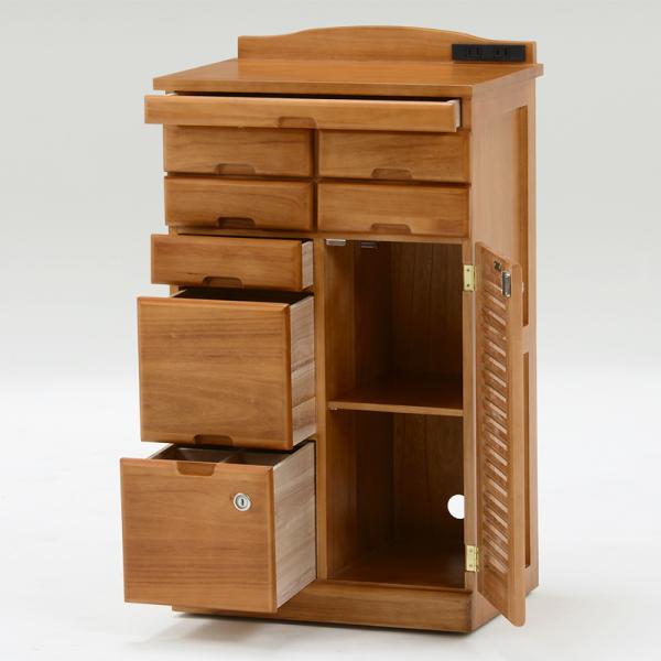 HAGiHARA（萩原） 棚 扉付き キャビネット 鍵 引き出し 小物入れ 貴重