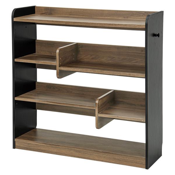 [Release date: June 15, 2024]個性的なブックエンド付きでディスプレイもできるおしゃれな本棚。お部屋の間仕切りとしても使用可能。カラー：ブラウン/ナチュラル/ホワイトウォッシュ/ブラウンｘブラックサイズ：(約)幅9...