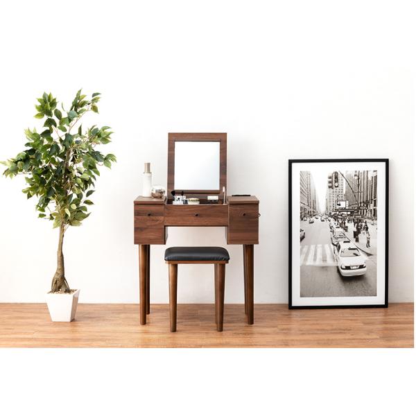 HAGiHARA ドレッサー メイクデスク 化粧台 鏡台 おしゃれ レトロ