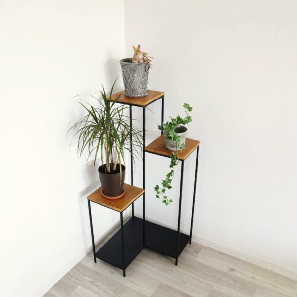 棚 ラック ヴィンテージ おしゃれ 花台 コーナー フラワースタンド