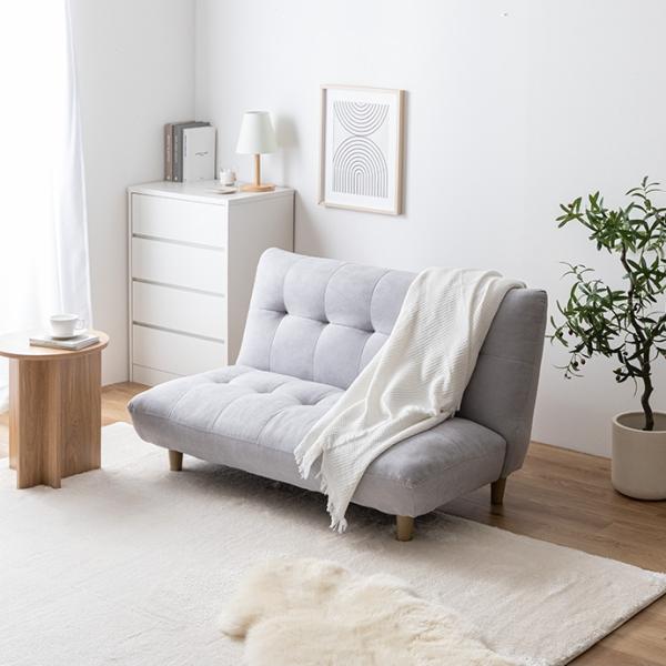 クリーム色 幾何学模様 2人掛けソファ cute クリーム色 幾何学模様 2人