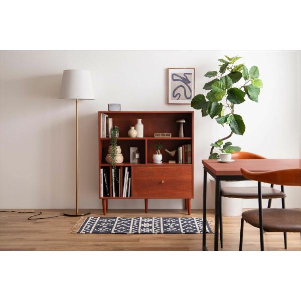 昭和レトロ 木製の丈夫な棚 オシャレなデザイン 広い引き出し付き 良いサイズ感 ラック 本棚 おしゃれ かわいい ナチュラルモダン レトロ 木製