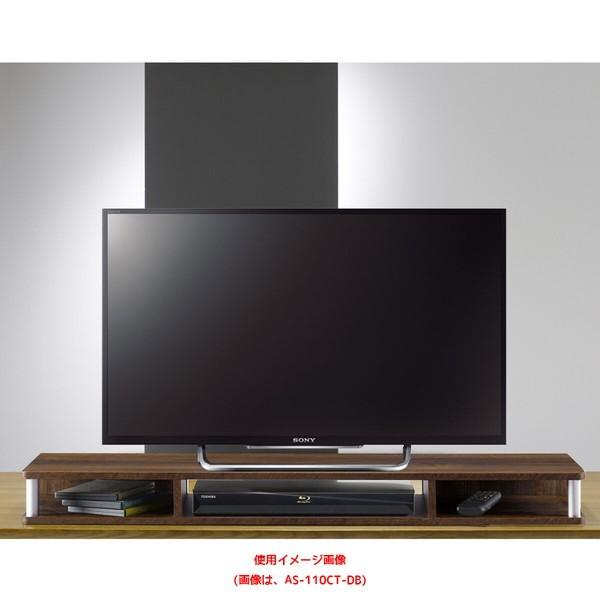 モニター台 木製 モニタースタンド テレビ台 上置き ラック 収納付き 完成品 机上ラック デスク上 台 高さアップ 幅110cm 高さ10cm 49インチまで対応 ブラウン