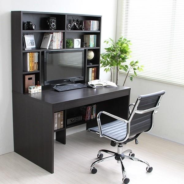 デスク パソコンデスク ワークデスク 机 学習机 書斎 スタイリッシュ おしゃれ 北欧モダン ブックラック オフィス 机上本棚付 ハイタイプ 115 58cm ブラウン Taitem 楽装屋 通販 Yahoo ショッピング