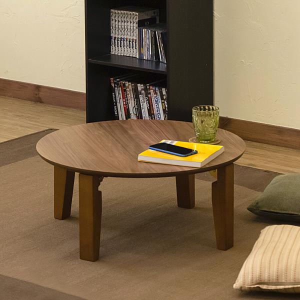 サカベ 折りたたみ 丸机 ちゃぶ台 サカベ 折りたたみテーブル 円形ちゃぶ台 折れ脚丸テーブル 木製