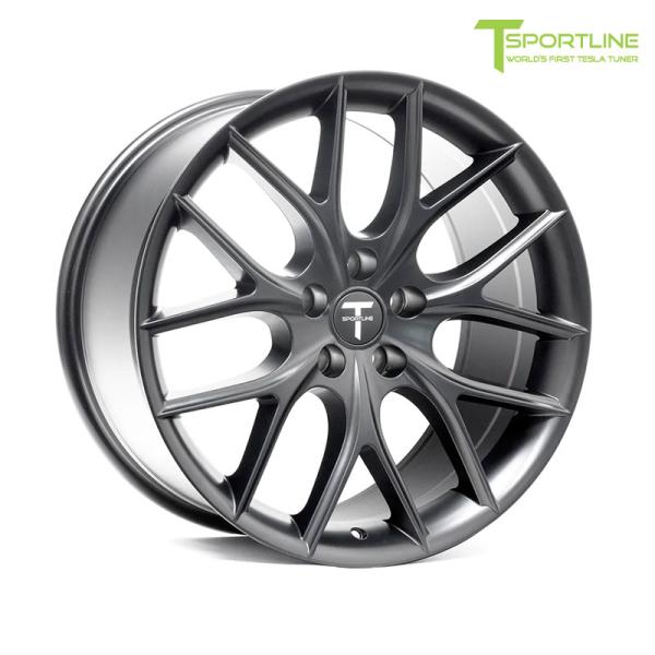 人気アイテムSR199595114SG T Sportline Tesla Model Y 19inch ティースポーツライン テスラ モデル Y TSR Flow Forged Tesla Wheel (S et of 4) 【Satin Gray】