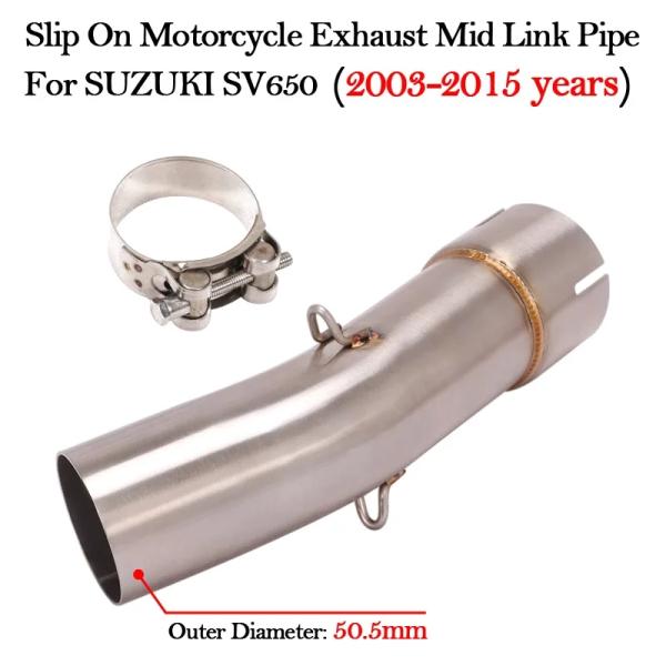 現行　SV650 /X　汎用サイレンサー　中間パイプセット 並行輸入品】 スリップオン バイク エキゾースト 中間 ミドル