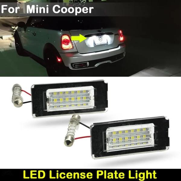並行輸入品 LED プレート ライト ミニクーパー 2 R56 R57 R58 R59 ホワイト LED リア ナンバー プレート ランプ カスタム パーツ