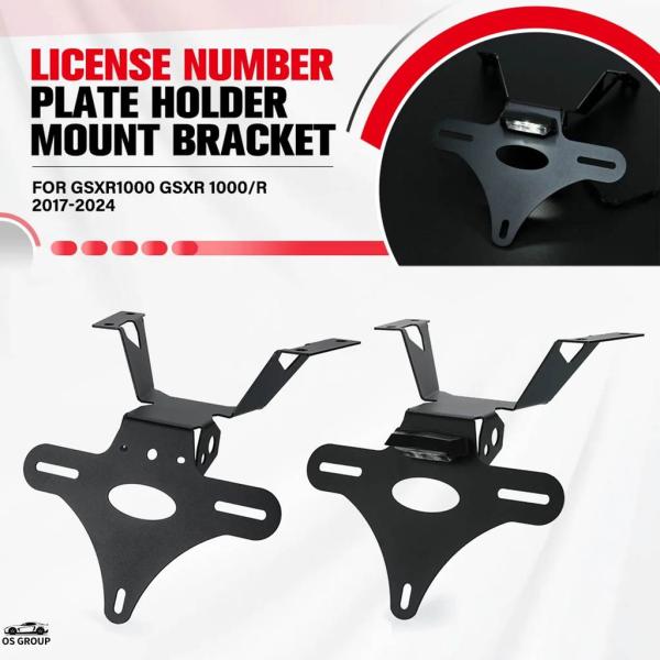 並行輸入品 スズキ GSXR1000 GSXR 1000/R 2017年 2018年 2019年 2020年 2021年 2022年 2023年 2024年 バイク プレート ホルダー ブラケット LED ライト カスタ