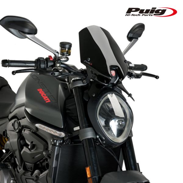 puig スクリーン　モンスタープラス　ブラック Puig（プーチ） Puig 20712N NEW GENERATION SPORT [BLACK] DUCATI