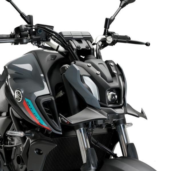Puig 21129J NAKED FRONT SPOILER [MATT BLACK] YAMAHA MT-07 (21-23) プーチ カウル サイドカバー