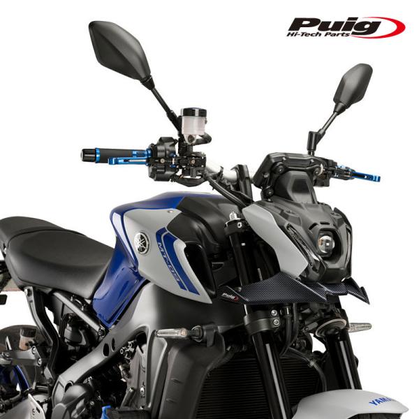 Puig ネイキッドフロントスポイラー MT-09 2021 21133C MT-09/SP 2021～ ダウンフォース フロントスポイラー カーボン調