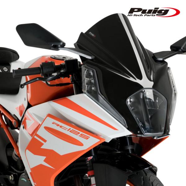 スポーツスクリーン Puig（プーチ） Puig 21476N Z-RACING SCREEN [BLACK] KTM RC125 (22