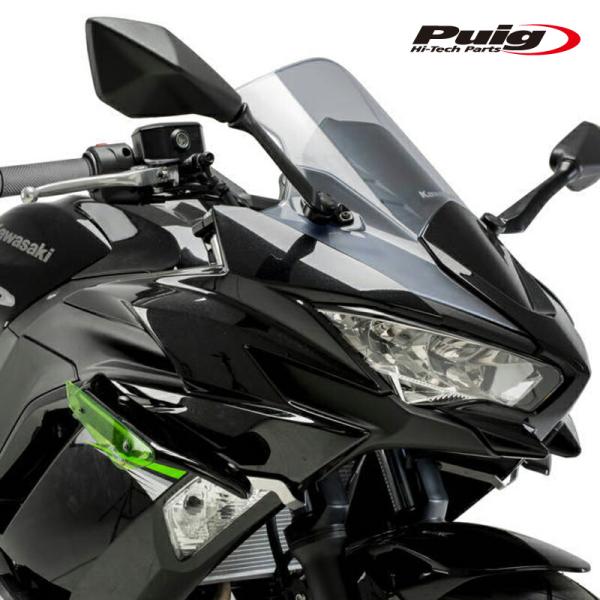 Puig 3882V SIDE SPOILER WINGLET [GREEN] Kawasaki Ninja 650 (20-26) �v�[�` �T�C�h�X�|�C���[ �E�C���O���b�g �_�E���t�H�[�X ���i�摜
