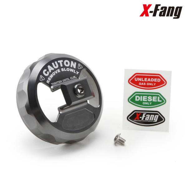 X-Fang 724023GM Billet Fuel Cap Cover [GUNMETAL] ビレットフューエルキャップカバー ガンメタルDELICA D:5 前期 中期 後期