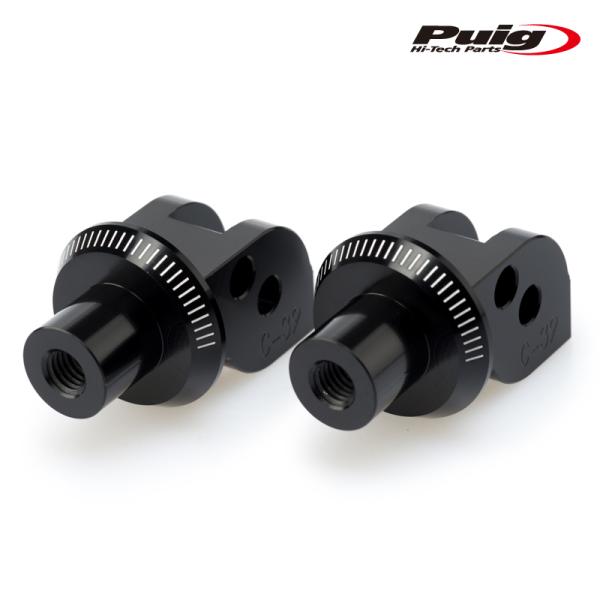 Puig 7874N RIDER AND PASSENGER FOOTPEGS ADAPTORS [BLACK] DUCATI SUPERSPORT 950 S (21-25) プーチ フットペグ アダプター R&P共通