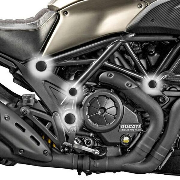 Puig（プーチ） Puig 9611N CHASSIS CAPS [BLACK] DUCATI DIAVEL (11