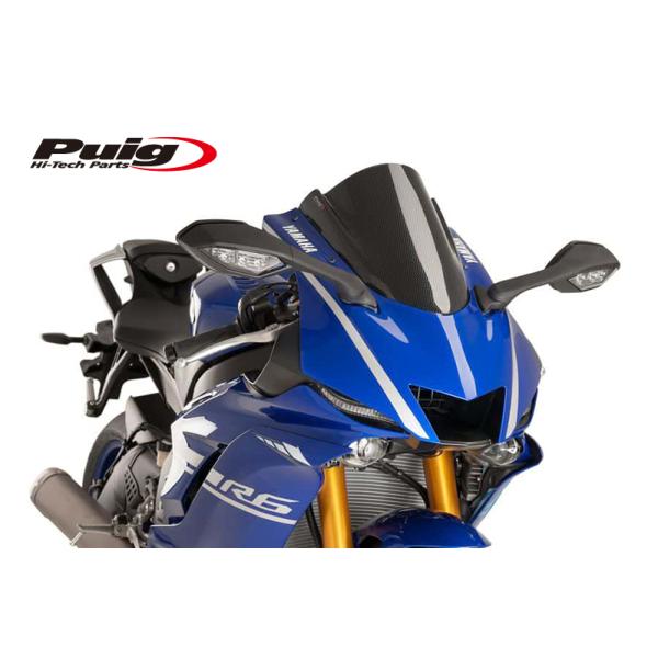 puig スクリーン YZF-R6 YZF-R7 Puig R-Racer Windscreen - 2022-23 Yamaha YZF-R7 - 3633*