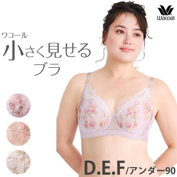 WACOAL ワコール Wacoal 小さく見せるブラ (D90/E90/F90) 3/4