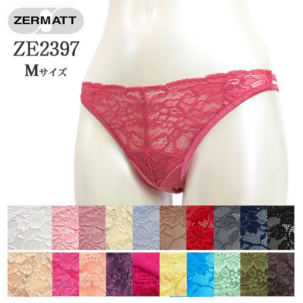 ZERMATTツェルマット ストレッチレースサイドテープ3/4ヒップショーツ(Mサイズ) セクシーショーツ メール便3点まで 日本製 レッド ZE2397 【K】