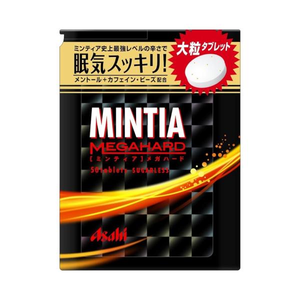 「商品情報」アサヒフードアンドヘルスケアの「ミンティア メガハード 50粒」は、強烈な刺激の即効性と大粒のメントール感を最後までおいしく味わえる絶妙な味のバランスになっています。ミンティア史上最強のレベルの辛さで眠気スッキリ!7倍サイズの大...