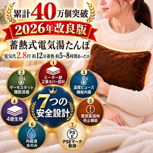 湯たんぽ 充電式 2026年改良版 蓄熱 湯たんぽ  電気でぽかぽか湯たんぽ WJ-8160 ウィキャン 湯たんぽ PSE認証済 あんか カイロ 充電式 蓄熱式 省エネ エコ
