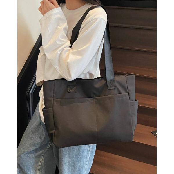 キャンバス トートバッグ レディース 肩掛けバッグ バッグ ファスナー付き 手提げかばん トートバッグ A4 大容量 無地 通学 通勤 オフィス 爆買