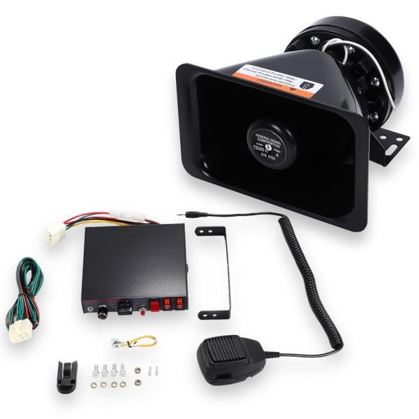 「商品情報」「主な仕様」【12V車用】 ハイパワーサイレン付き車載拡声器 〜ビジネスシーン・イベント・レジャー等 幅広いシーンで活躍！ 〜【商品仕様】◎サイズ：画像をご確認下さい。◎付属品： アンプ・スピーカー・ハンドマイク・配線・固定ネジ...