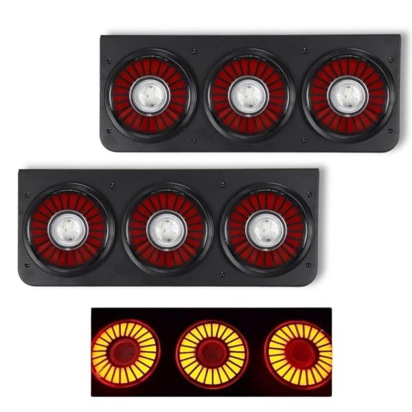 LEDテールランプ 24V 丸型 3連 トラック 三菱ふそう 日野 UD いすゞ 丸