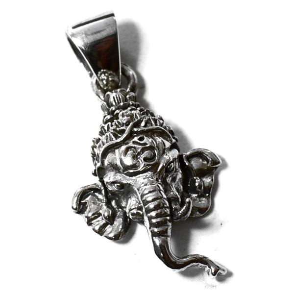 ガネーシャ 高品質シルバー ペンダントトップ｜夢をかなえるゾウ