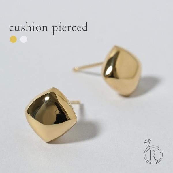 11/28午後値上げ実施】 K18 クッション ピアス レディース 18K 18金 Pt