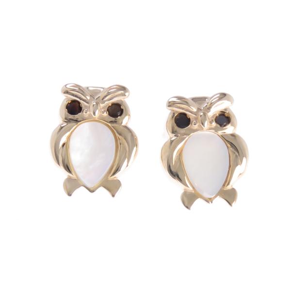 ZUNI フクロウ　ピアス 梟 ふくろう フクロウ ピアス K18 K10 Pt900 レディース 可愛い