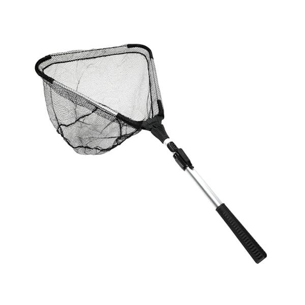 タモ網　ランデングネット　釣りブラック/100/-・パッケージ個数:1・●ワンタッチで折りたたみOK・●かさばらないので、携帯にも便利・●海・山・川・池・湖どこでもOK・●全長： 約76cm〜100cm（ネット含む）・●折り畳みサイズ： 約...