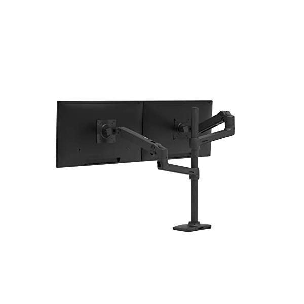 他サイト： ERGOTRON エルゴトロン LX デスク デュアル モニターアーム 縦/横型 ロングポール 2画面 マットブラック 40インチ(3.2~10の商品画像
