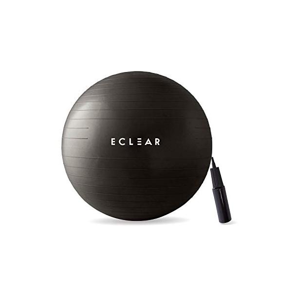 他サイト： エレコム バランスボール 55cm フィットネス 空気入れ付き 耐荷重500kg ブラック HCF-BB55BKの商品画像