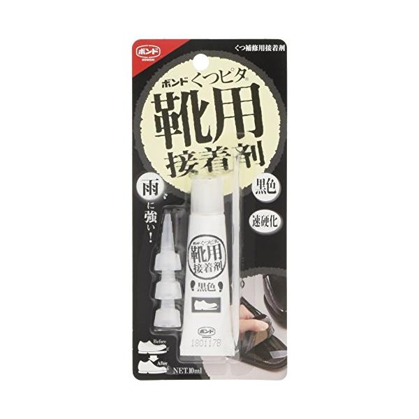 1本ブラック/10ml/#05319・Color:ブラックStyle:1本・パッケージ個数:1・本体サイズ:1.8cm×1.8cm×9.3cm・黒色の靴のつま先カカトの補修・接着。補修パッチやプレートの接着・正味重量:10ml・原産国:日本