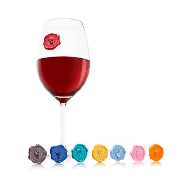 クラシックぶどう柄/8個入り/1886461・Style:クラシック・パッケージ個数:1・オランダデザインオランダのワイングッズメーカーvacu vin社による西洋風デザイン。・ぶどう模様ろう印をモチーフにしたクラシックな雰囲気が特徴のグラ...