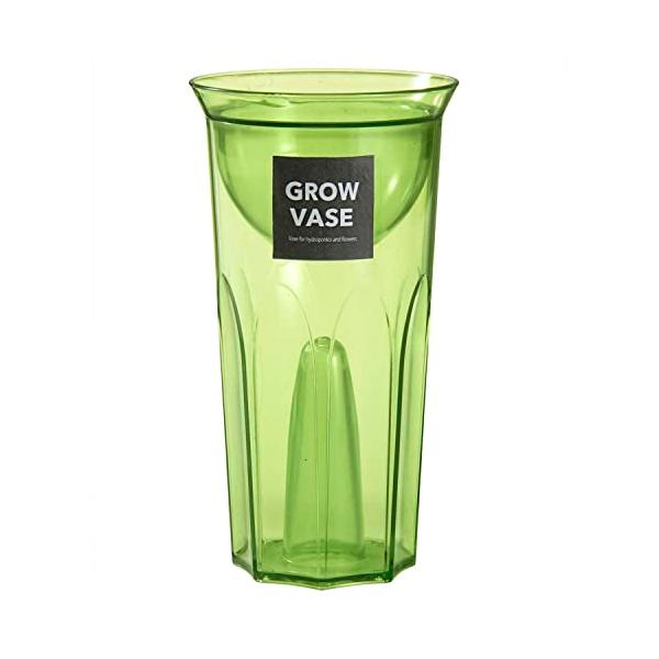 他サイト： 新輝合成(Shinki Gosei) トンボ 水栽培 容器 グロウベース グリーン9cm×17cmの商品画像