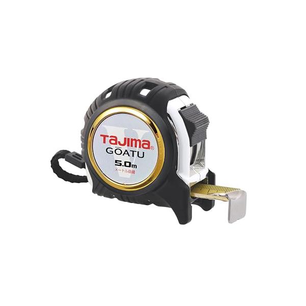 黒/長さ5 m/GAGL2550・Size:長さ5 m・パッケージ個数:1・ABSボディをスリットを刻んだアーマードケースでカバー。万一の落下などの衝撃から本体を守ります。爪を保護するフックガードバンパー付。・テープ長さ5m、剛厚 スチール...