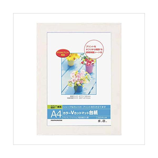 ホワイト/-/DGVM-A4-W・パッケージ個数:1・外形寸法:タテ341×ヨコ254×厚み4mm・本体重量:260g・収納用紙サイズ:210×297mm・材質:台紙、スタンド/板紙・透明板/PPシート・規格:A4判