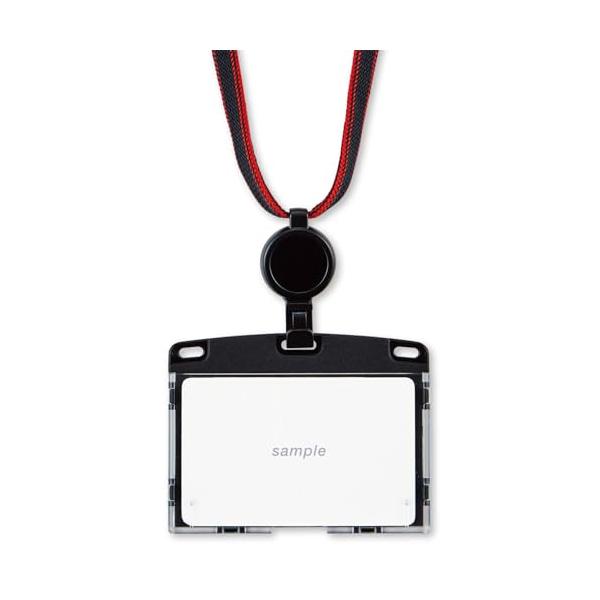 他サイト： オープン工業 吊り下げ名札 アーバンスタイル 名札 カードホルダー ネームホルダー リール IDカード 名刺サイズ ハードケース 1枚 ブラックの商品画像