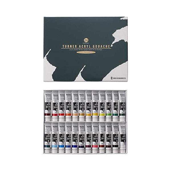 他サイト： ターナー色彩(Turner Color) アクリルガッシュ 24色スクールセット AG24C 11mlの商品画像