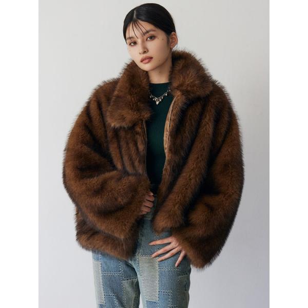 MURUA（ムルーア） MIXフェイクファーブルゾン 即日発送 限定価格